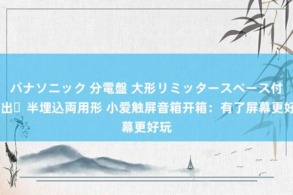 パナソニック 分電盤 大形リミッタースペース付 露出・半埋込両用形 小爱触屏音箱开箱：有了屏幕更好玩