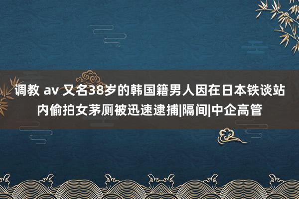 调教 av 又名38岁的韩国籍男人因在日本铁谈站内偷拍女茅厕被迅速逮捕|隔间|中企高管