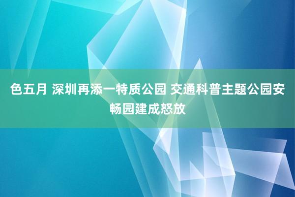 色五月 深圳再添一特质公园 交通科普主题公园安畅园建成怒放